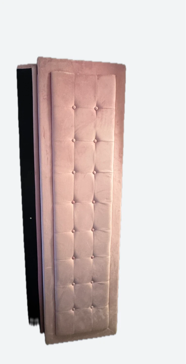 Pink Tufted Velvet king size headboard only - photo 2