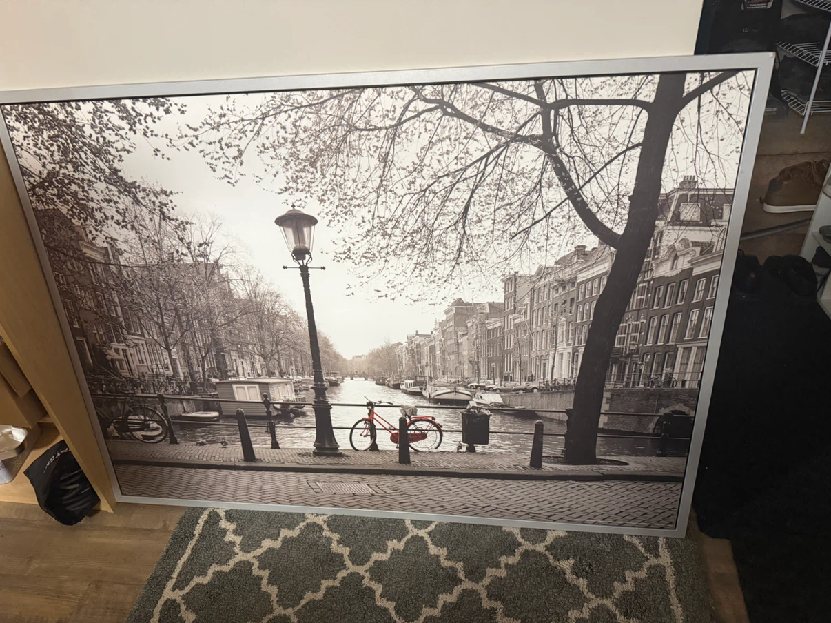 Large Amsterdam Canal Scene Wall Art - photo 2