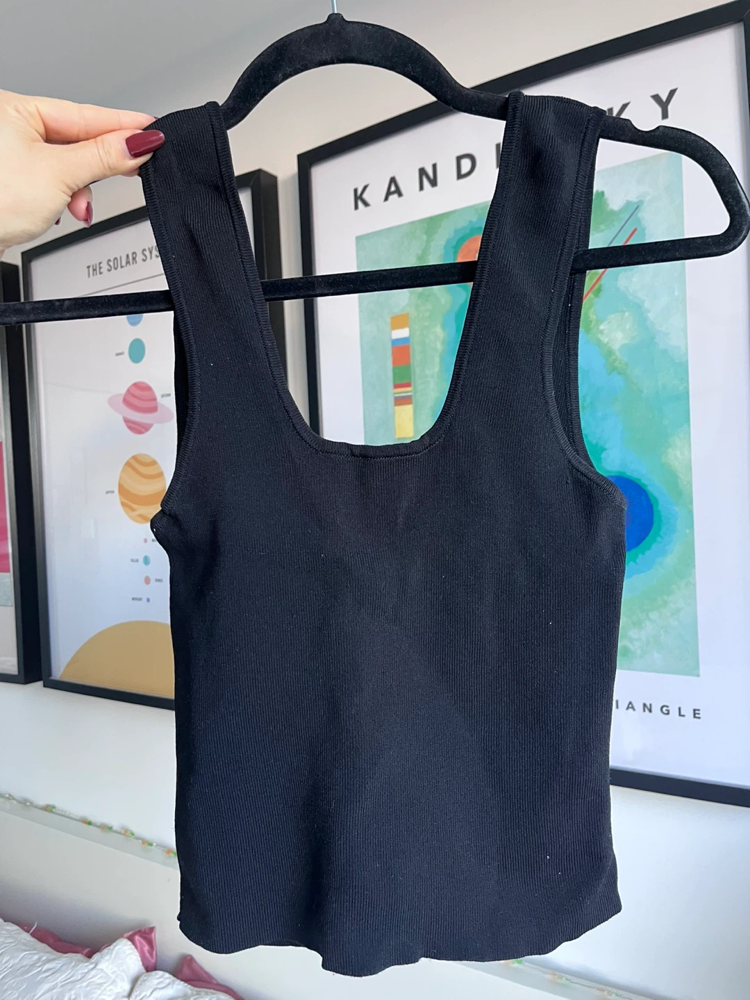 Talula (Aritzia) Black Ribbed Tank Top