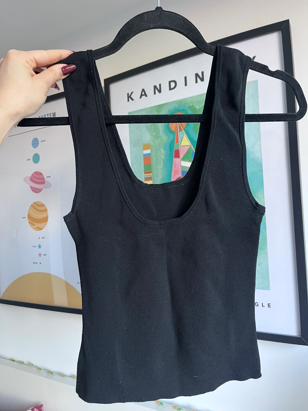 Talula (Aritzia) Black Ribbed Tank Top - photo 2