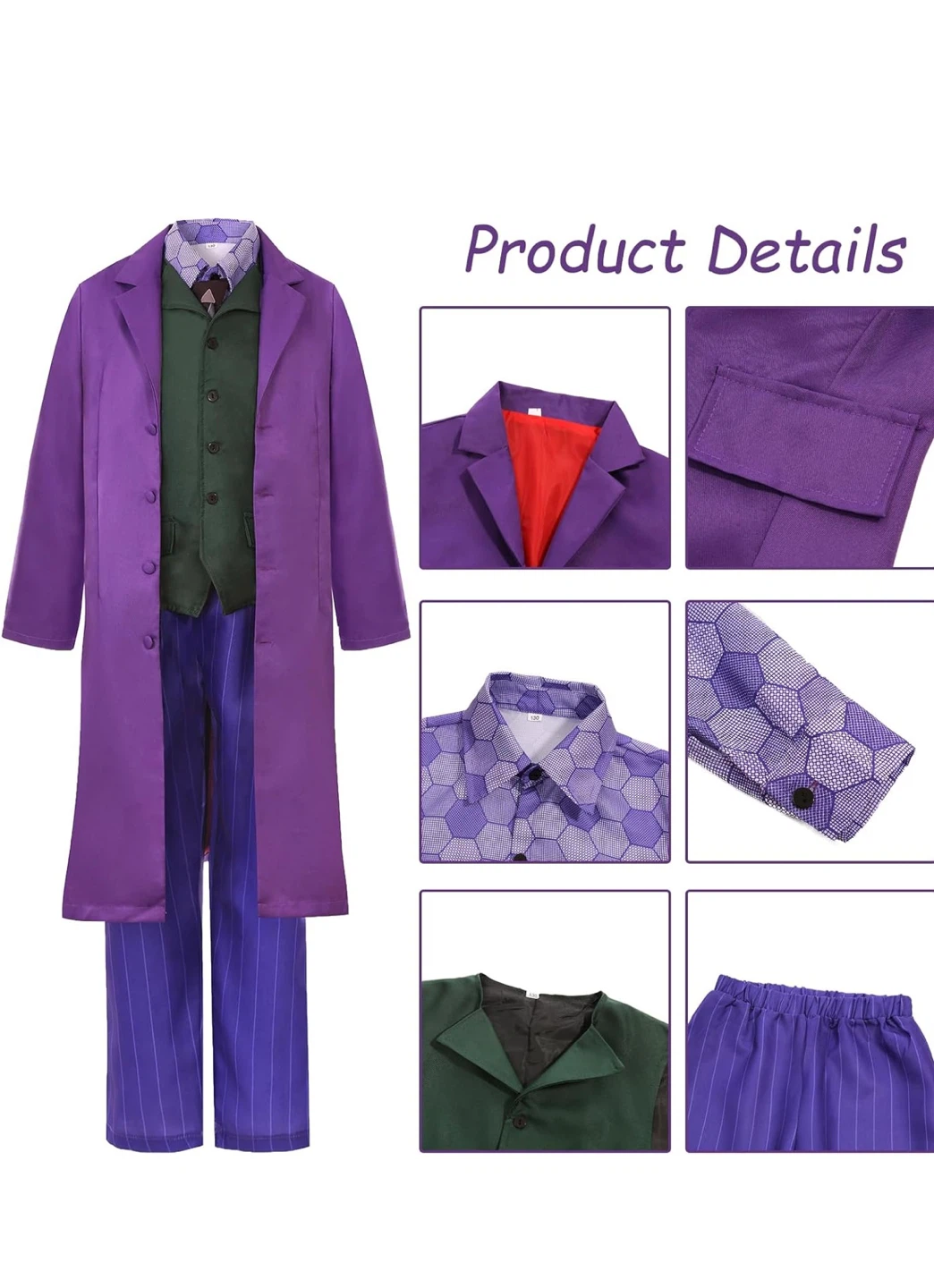 Kids Joker Costume Set - photo 3