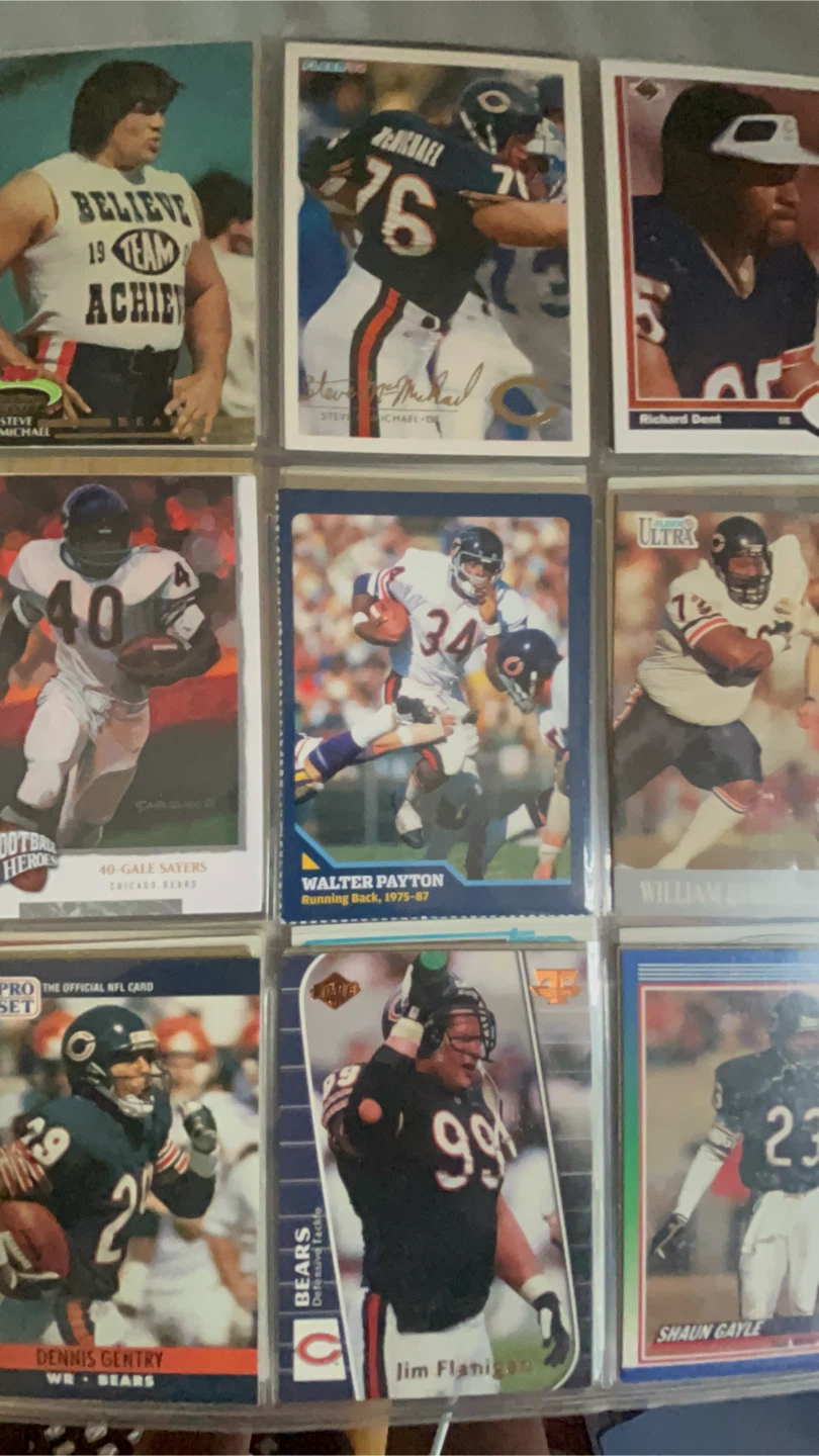 Chicago Bears Football Trading Card Collection