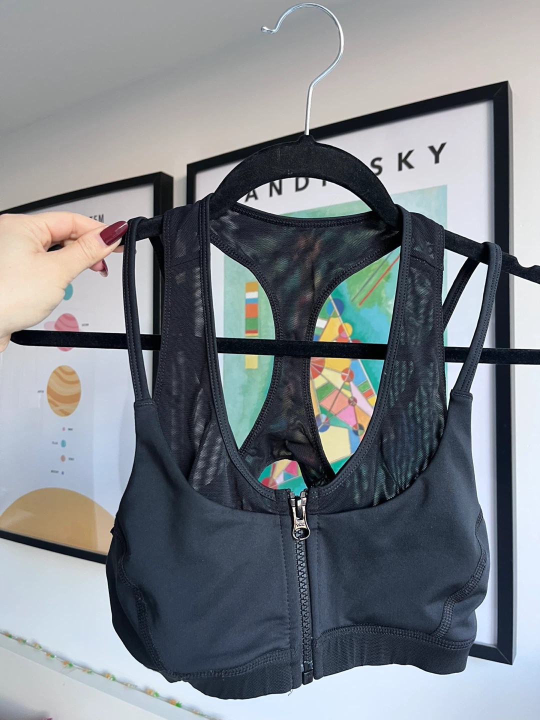 Urban Outfitters - Black Front-Zip Sports Bra