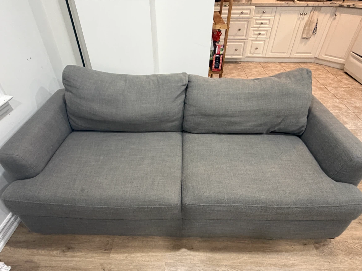 $100 Structube couch - charcoal grey 3 seater
