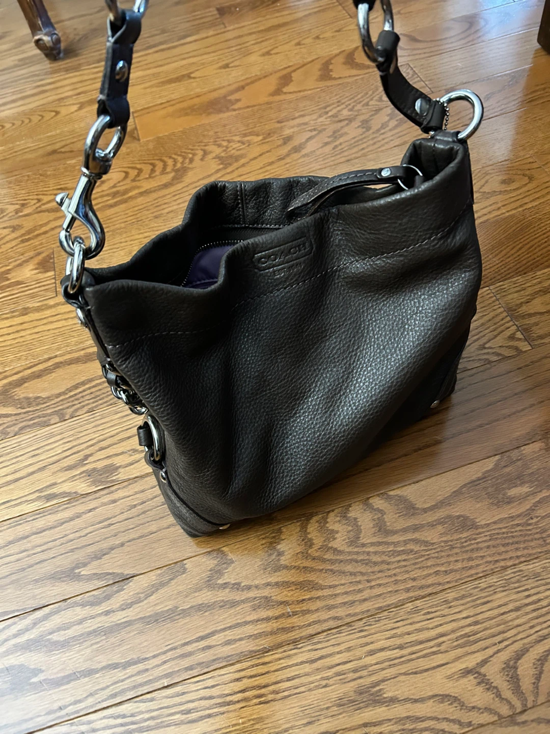 Coach Dark Brown Leather Handbag - photo 2