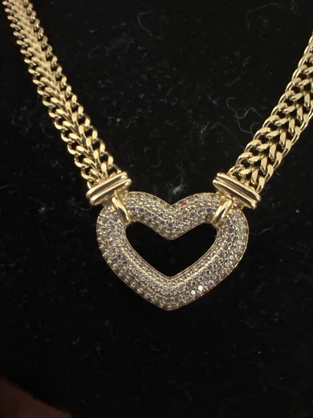 14 k Gold-laminated Heart Pendant Necklace and Bracelet Set - photo 3