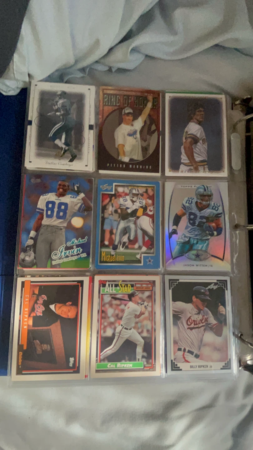 Assorted NFL and MLB Sports Trading Cards