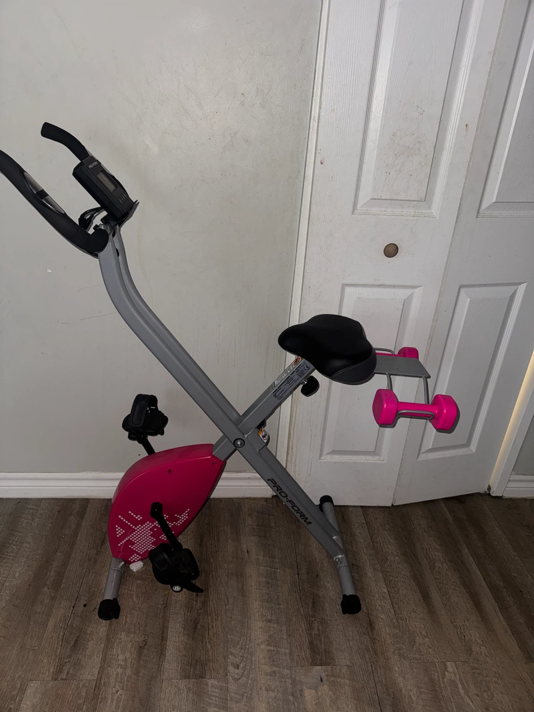 Pro-Form Stationary Exercise Bike with Dumbbells - photo 2