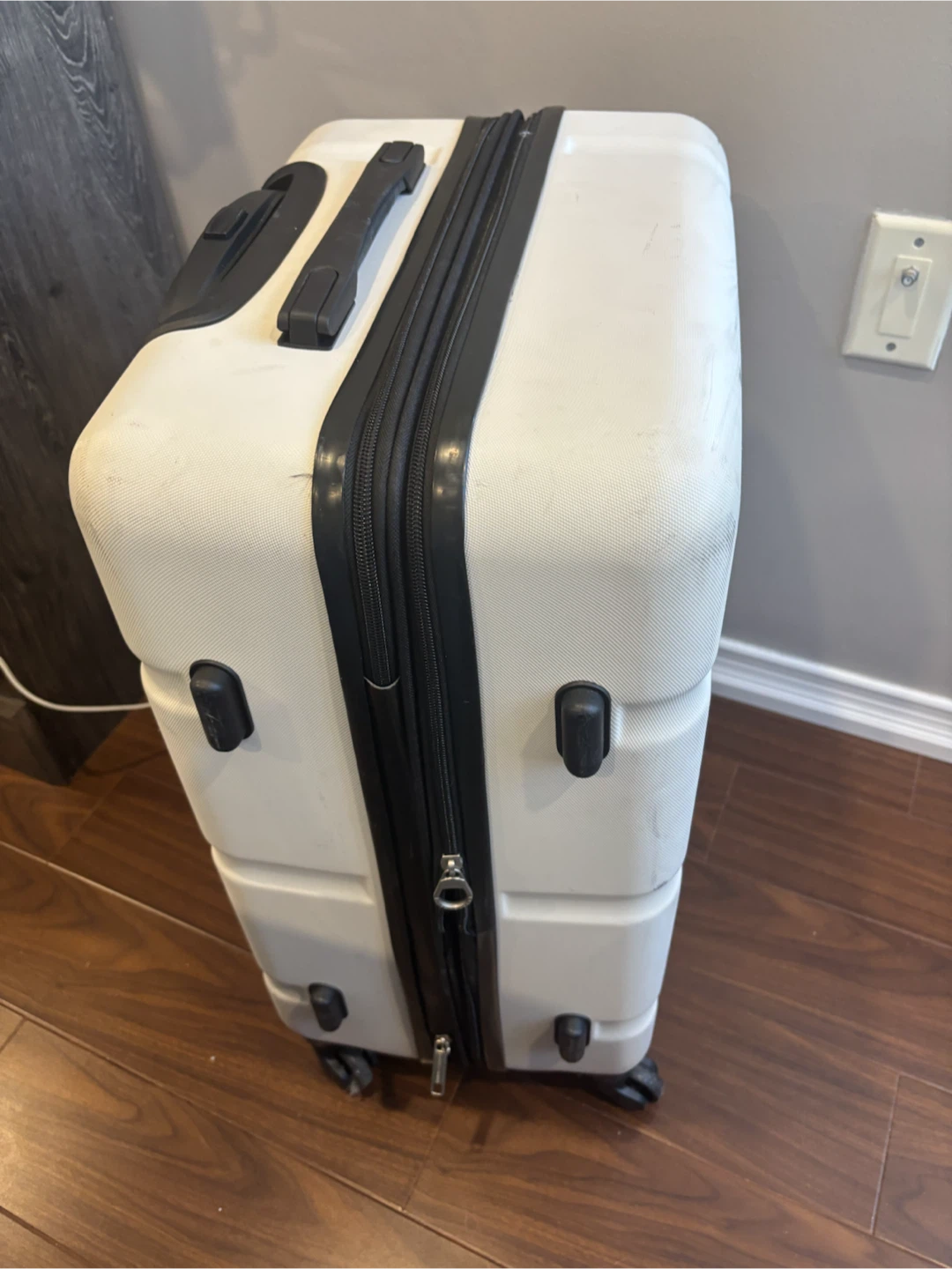 White Hard-Shell Carry-On Luggage - photo 2