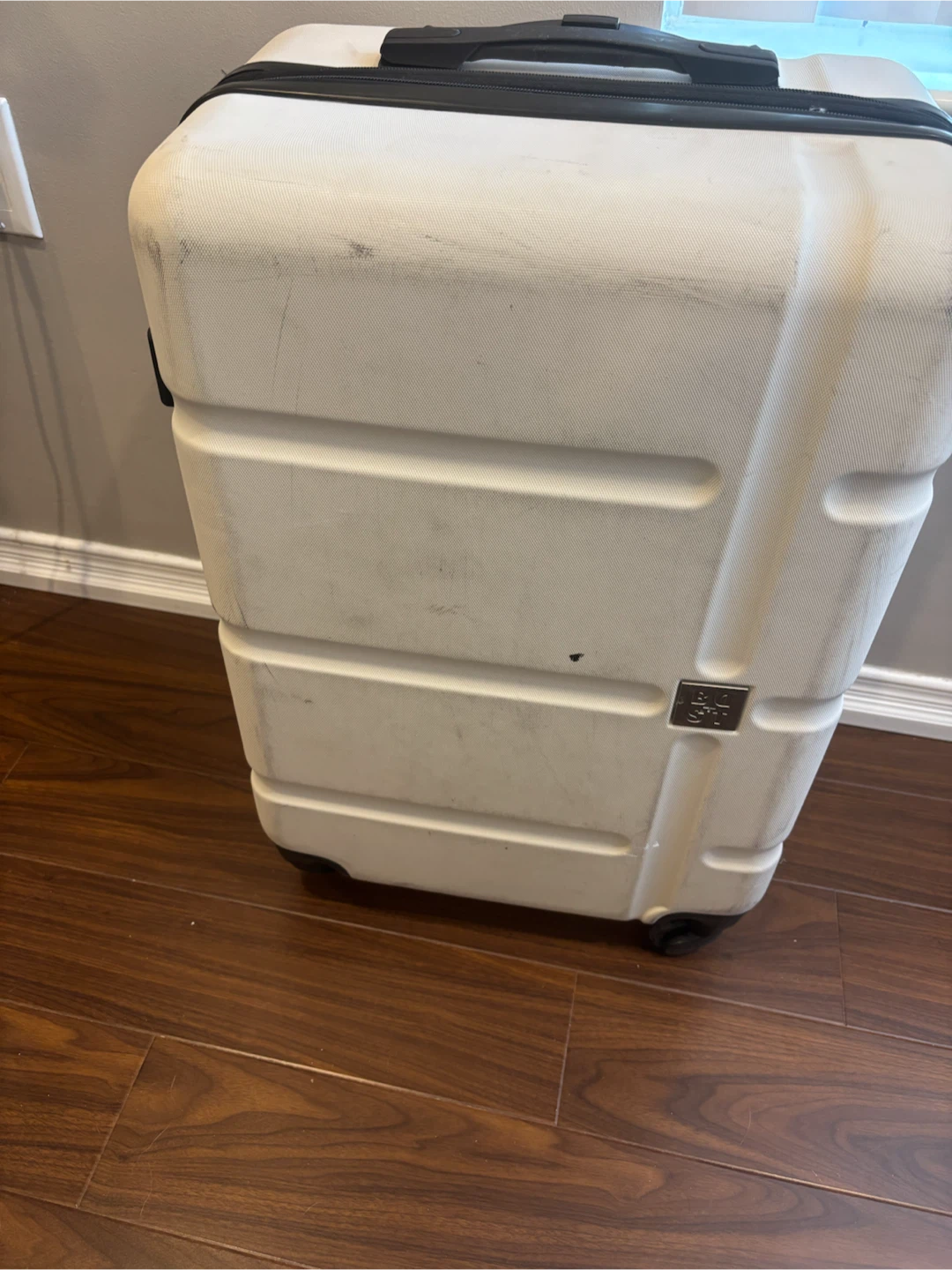 White Hard-Shell Carry-On Luggage - photo 3