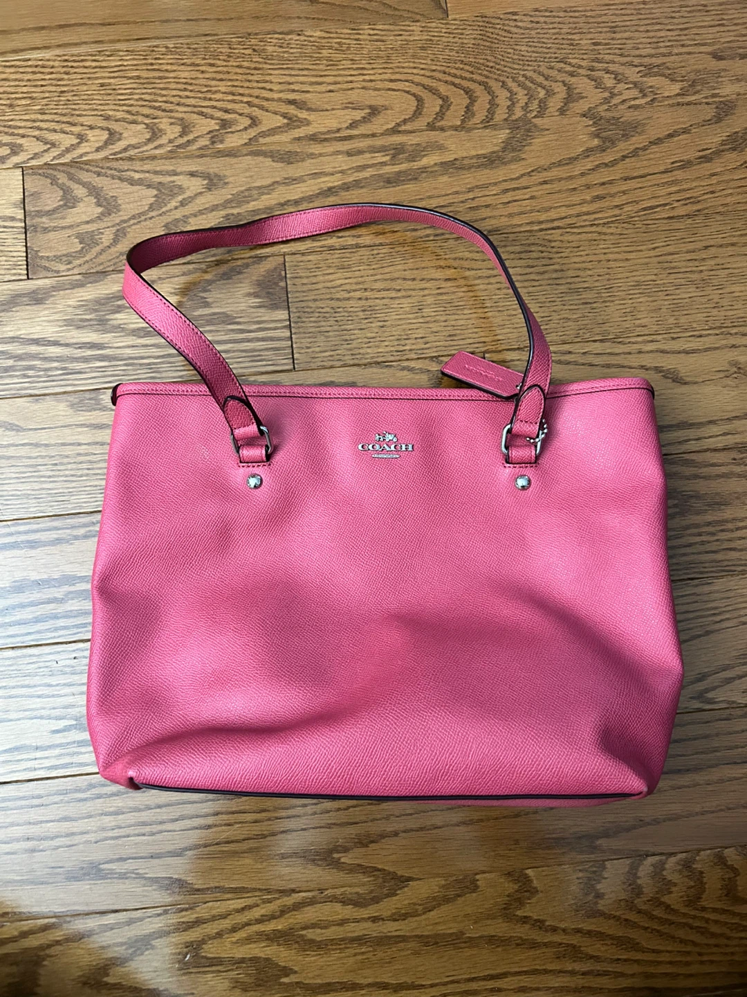 Coach Pink Leather Tote Bag
