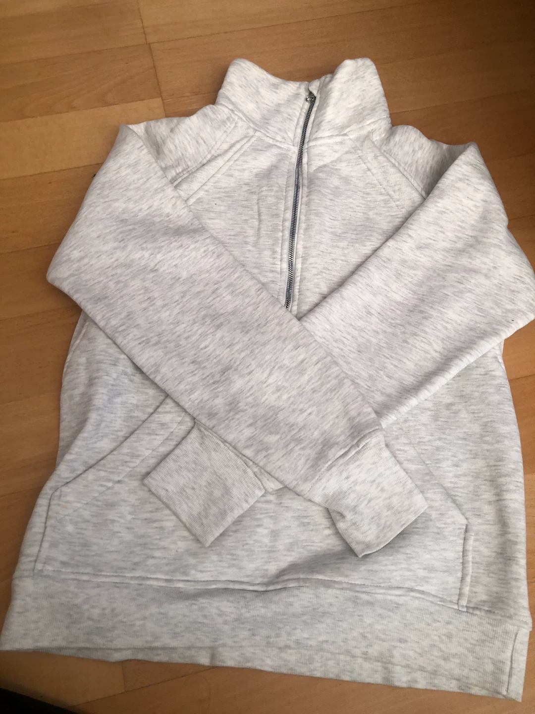 Danskin Half-Zip Sweatshirt Light Grey Size S