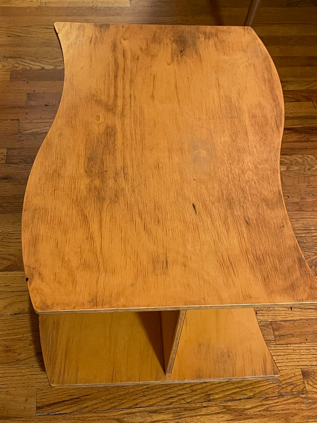 Small Convenient Wooden Table on Wheels