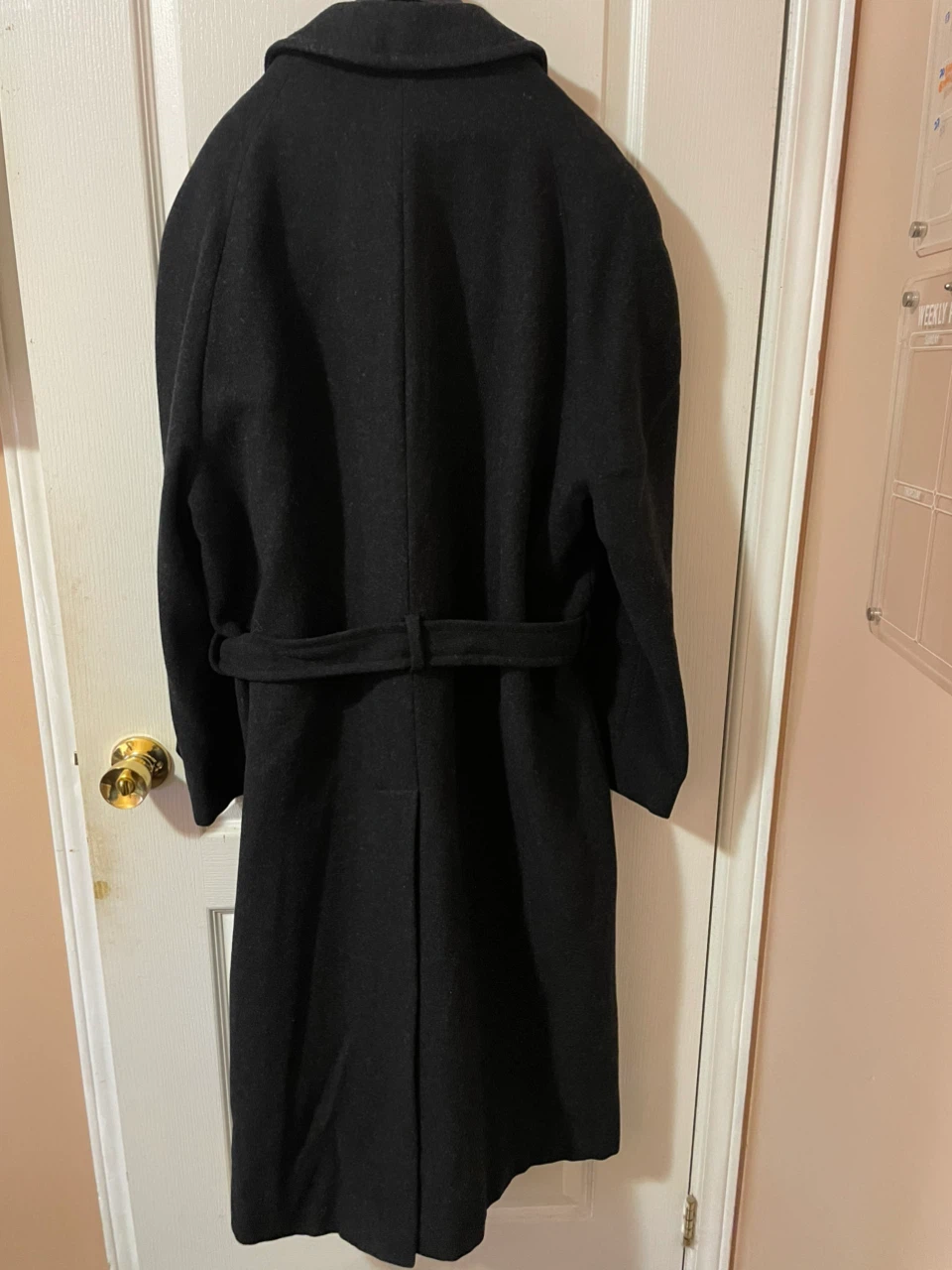 Black Long Wool Overcoat - photo 2