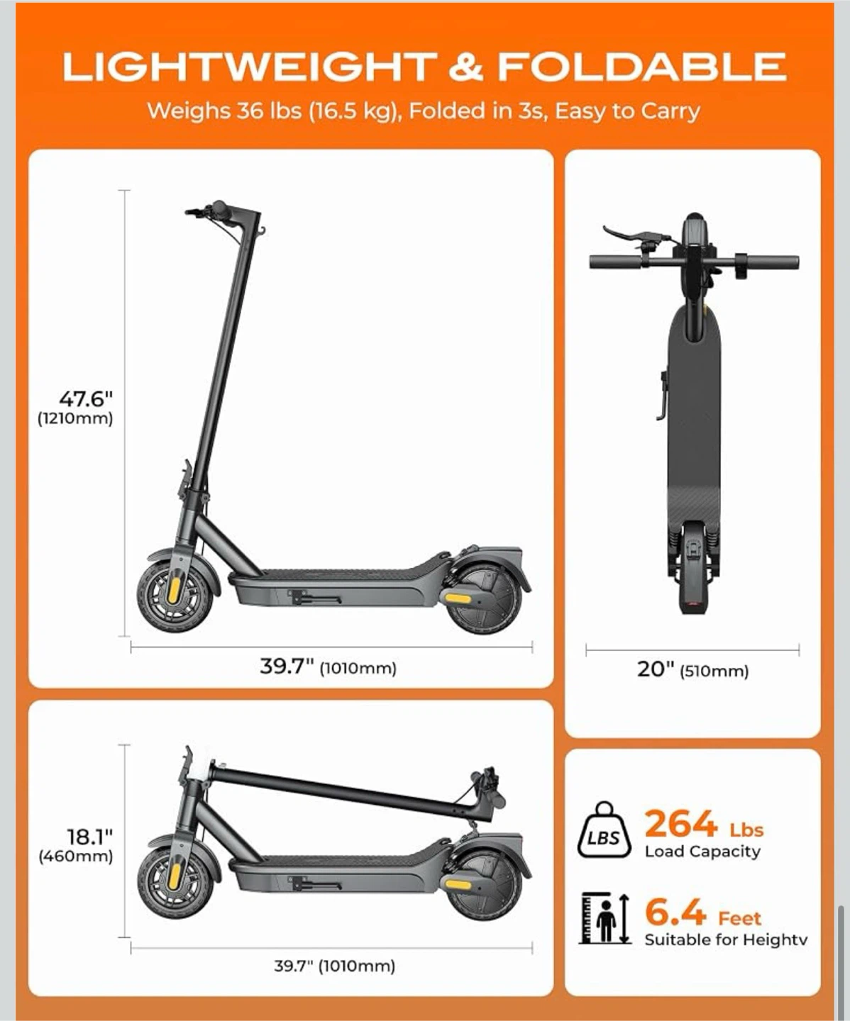 KOWOEE Electric Scooter Foldable - photo 2
