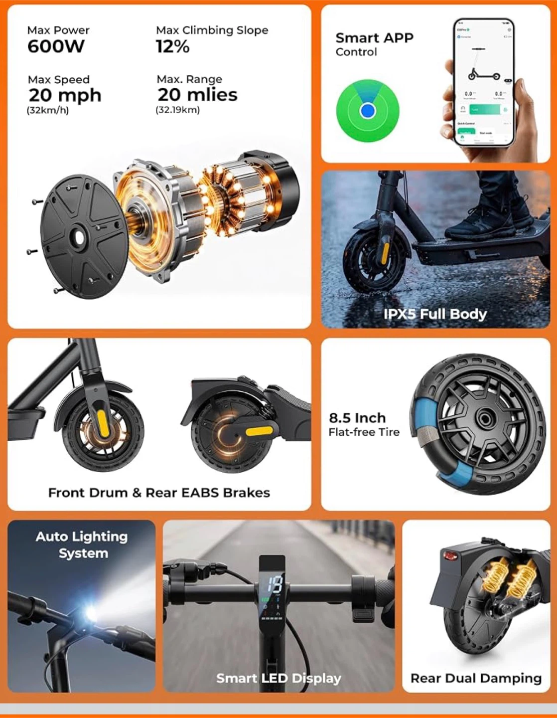 KOWOEE Electric Scooter Foldable - photo 3