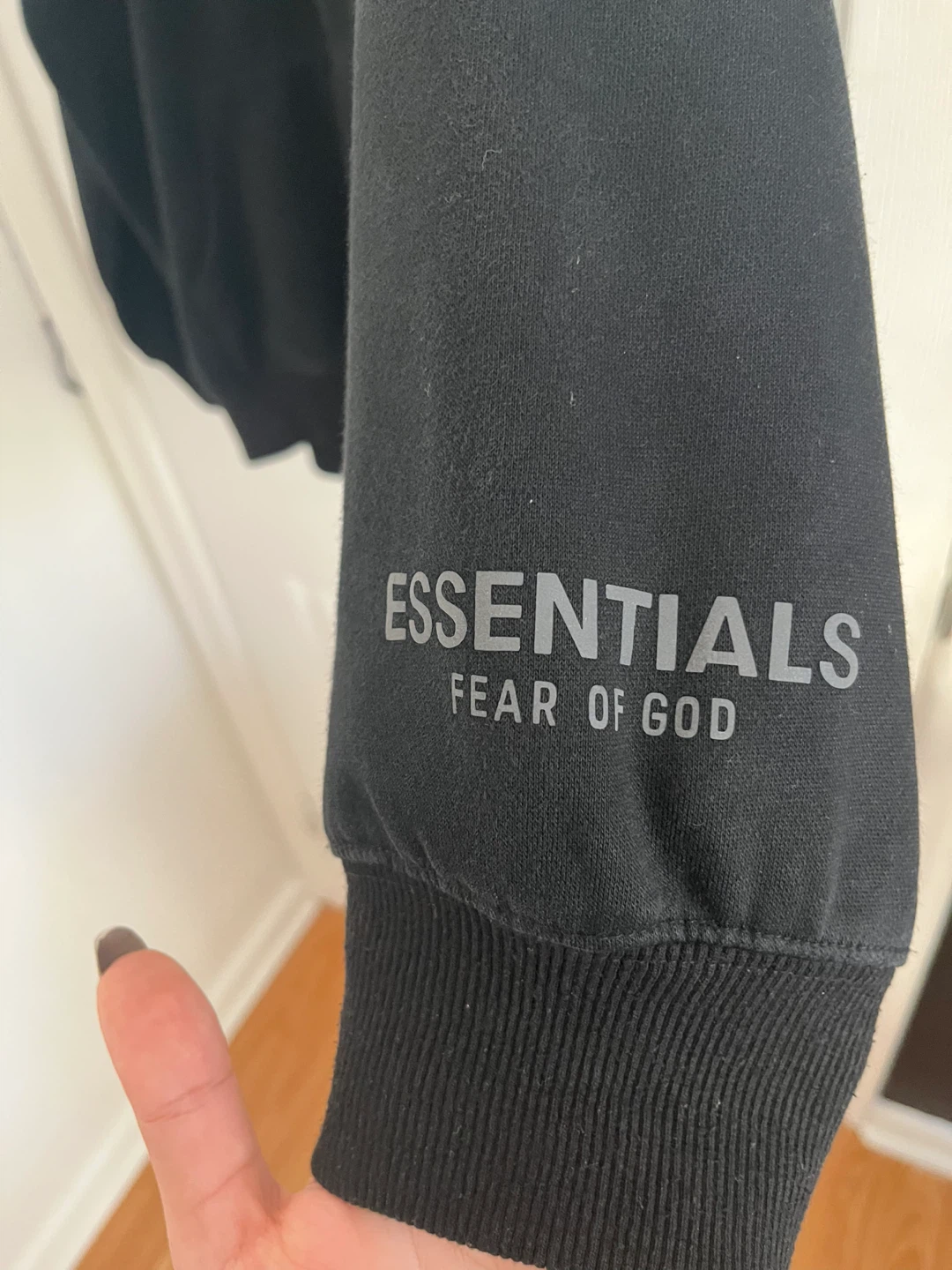 Black Essentials Fear of God Hoodie - photo 4
