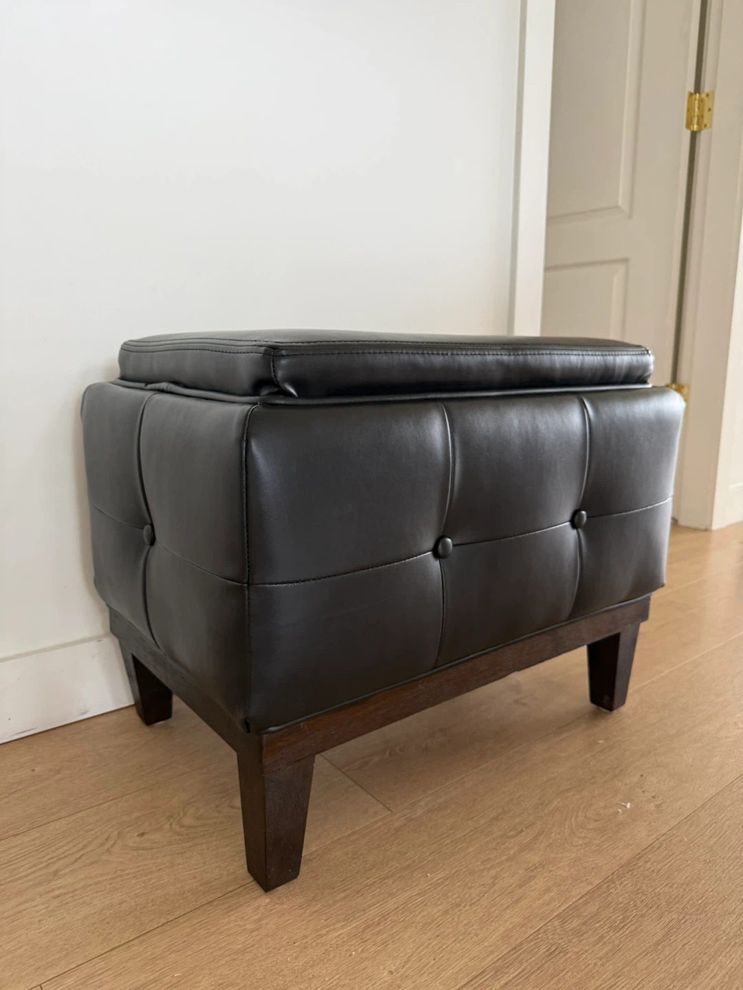 Dark Brown/Black Storage Ottoman