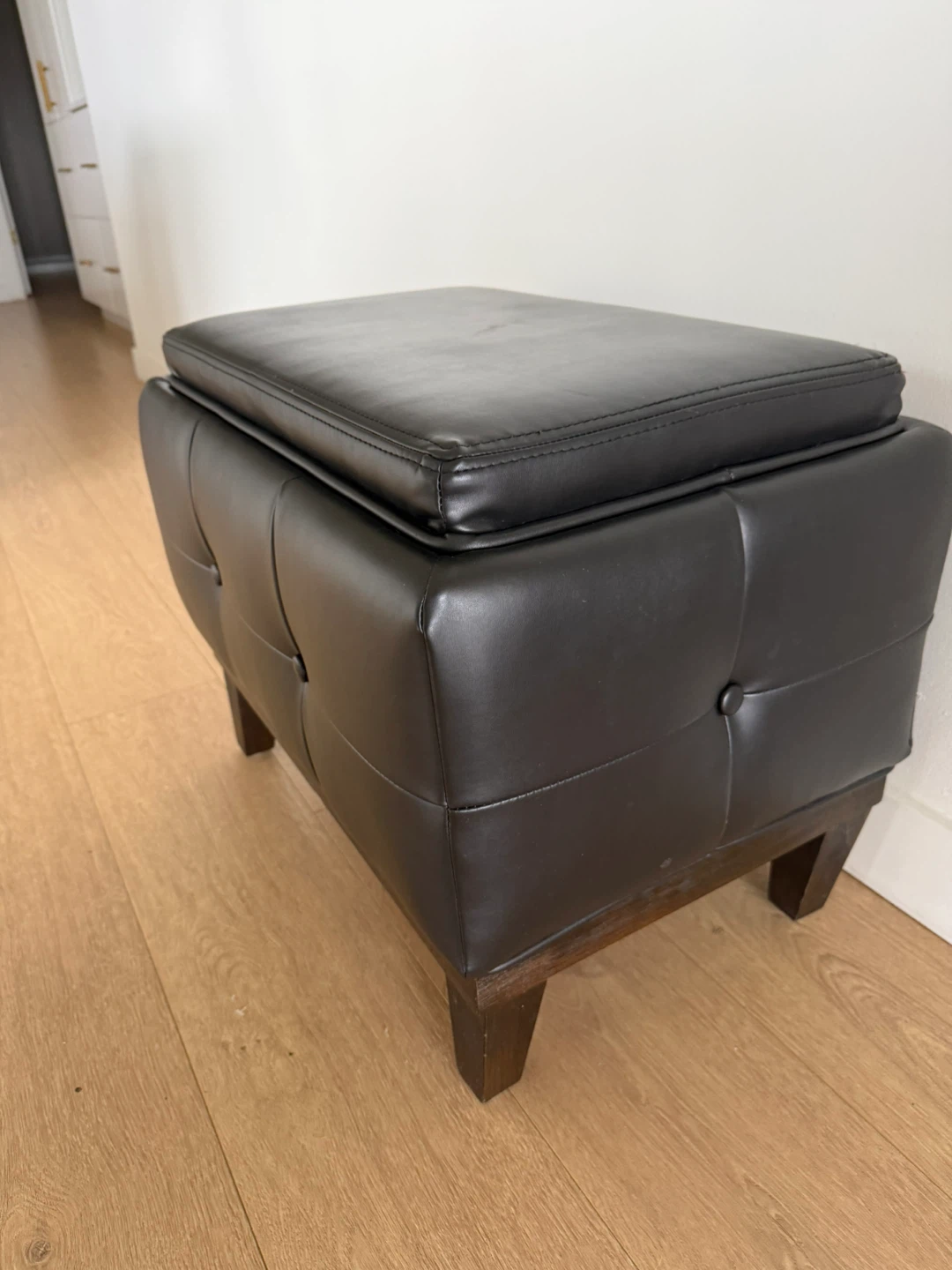 Dark Brown/Black Storage Ottoman - photo 3