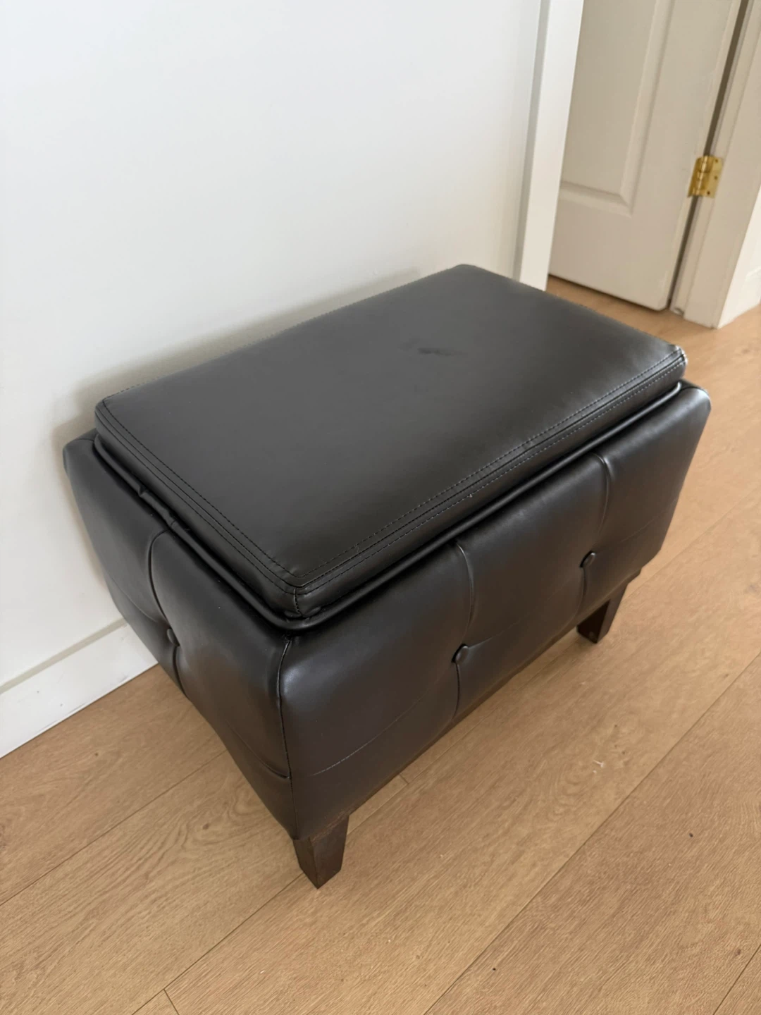 Dark Brown/Black Storage Ottoman - photo 4