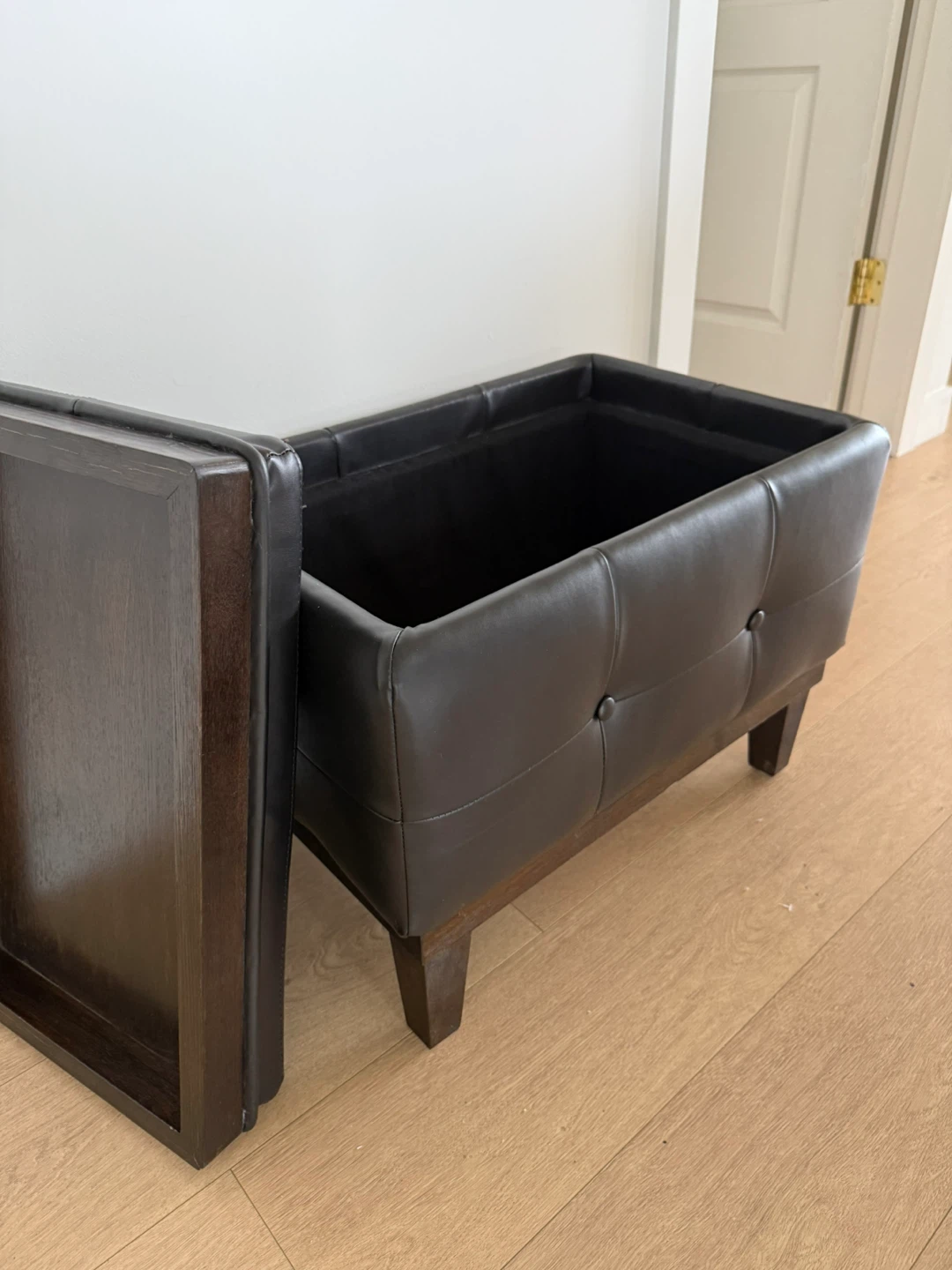 Dark Brown/Black Storage Ottoman - photo 5
