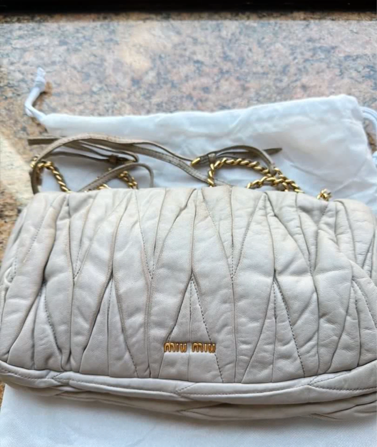 Miu Miu Quilted Leather Shoulder Bag