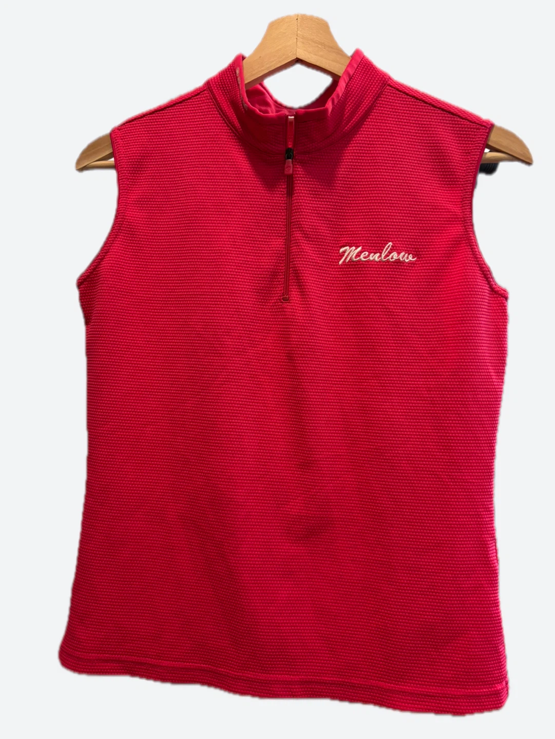 Menlow Pink Sleeveless Zip Top