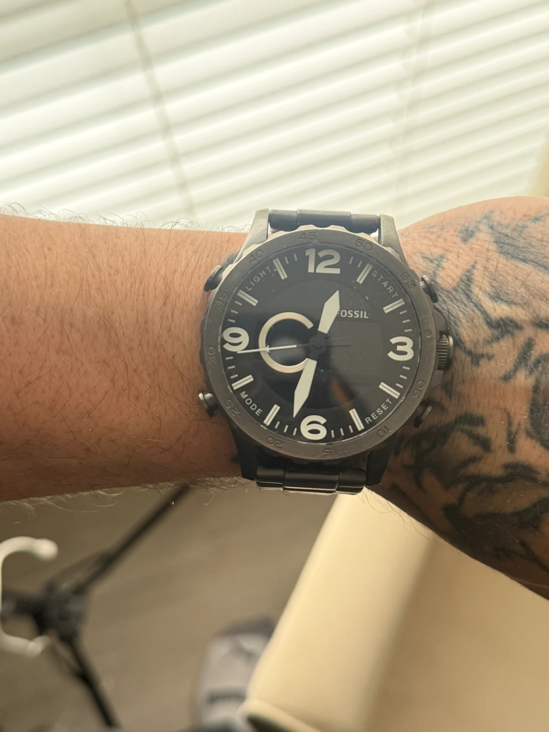 Fossil Men's Black Metal Watch