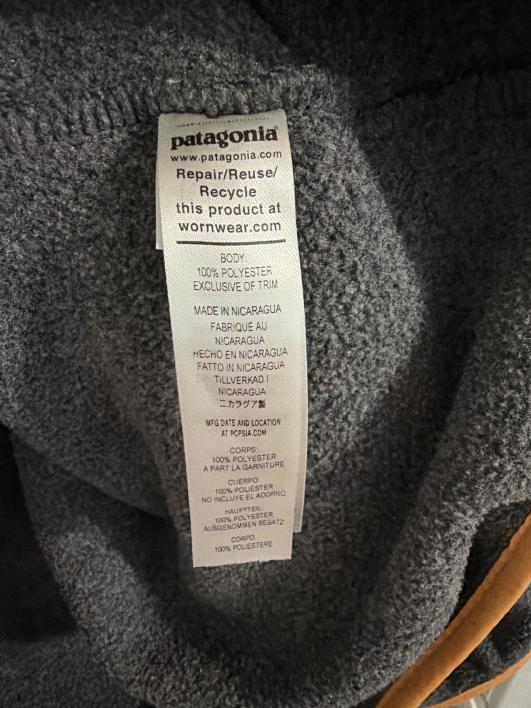Patagonia Synchilla Snap-T Fleece Pullover - Grey/Orange - photo 3