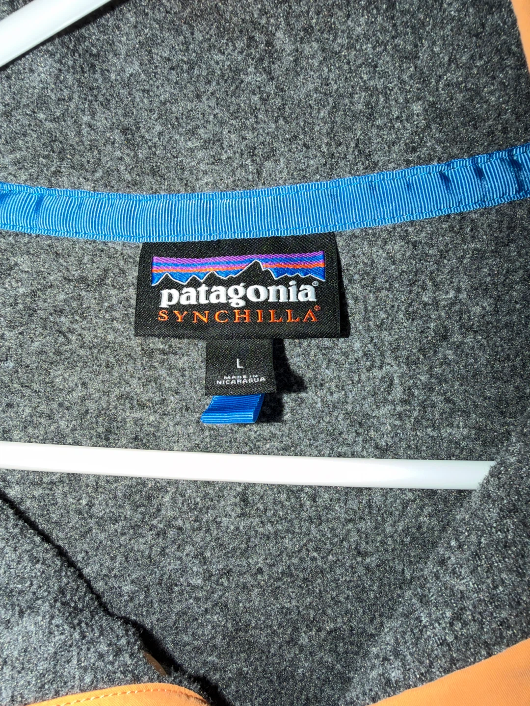 Patagonia Synchilla Snap-T Fleece Pullover - Grey/Orange - photo 2