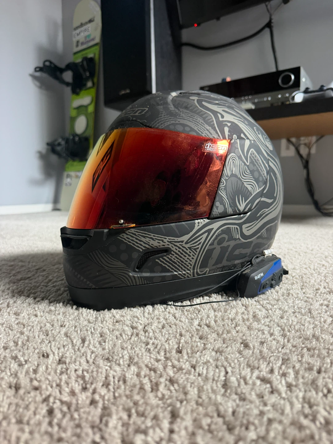 Icon Motorcycle Helmet with Bluetooth - photo 2