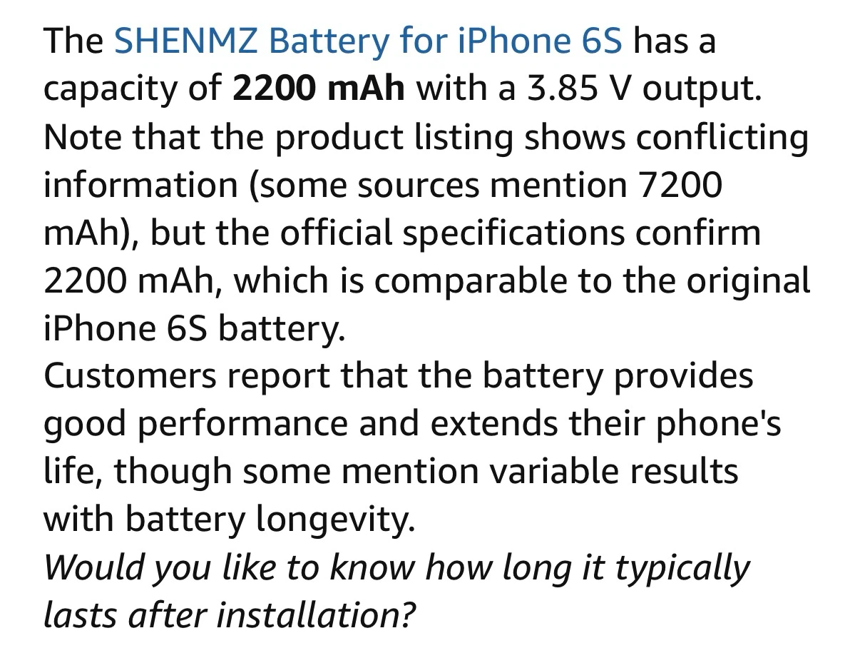 iPhone 6s Replacement Battery (Brand New) - photo 2