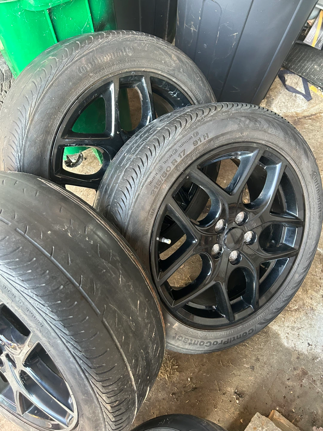 4 17” Black Alloy Rims from Ford Focus SEL