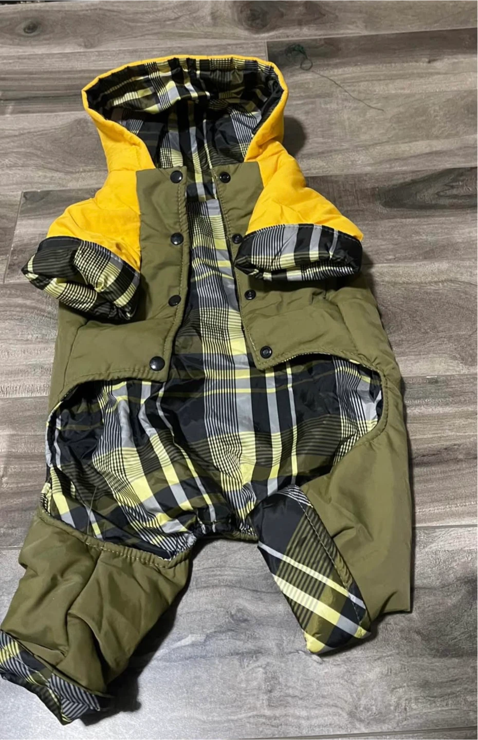 Goodluck Olive Green Dog Puffer Jacket