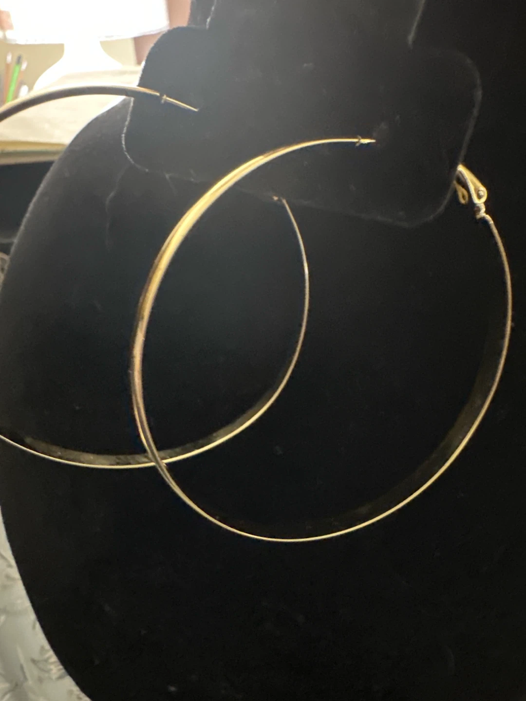 14k gold laminated Large Gold Hoop Earrings
