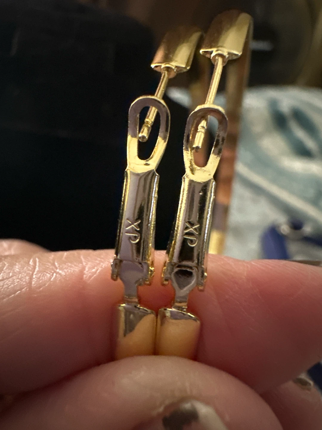14k gold laminated Large Gold Hoop Earrings - photo 3