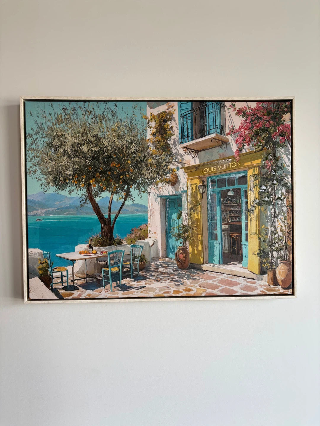 Set of two decorative luxury brand wall art canvases