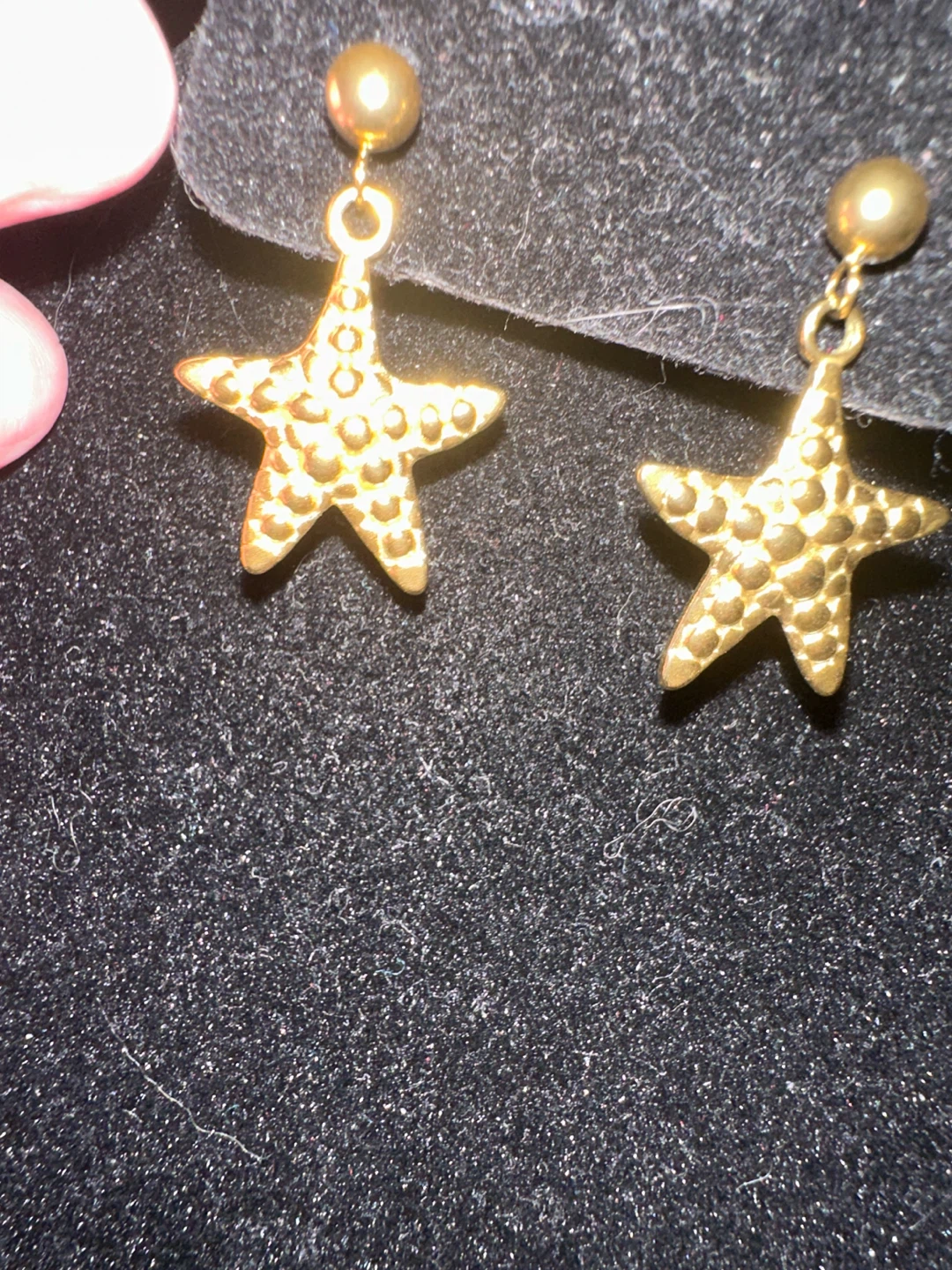 Gold-tone stainless steel Starfish Drop Earrings - photo 2
