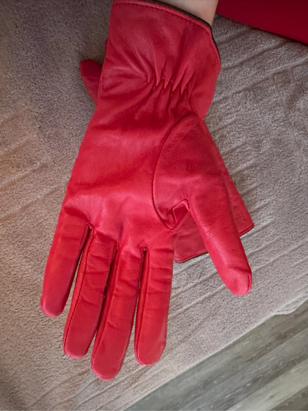 Ralph Lauren Leather Gloves - Red - XL - photo 3