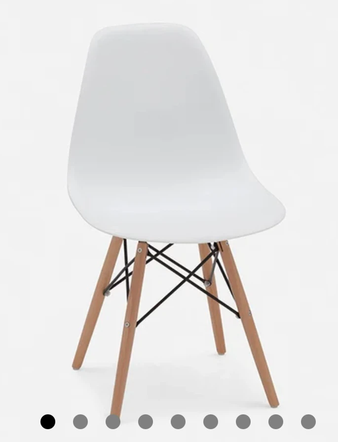 4 Structube Eiffel Dining Chairs (White)