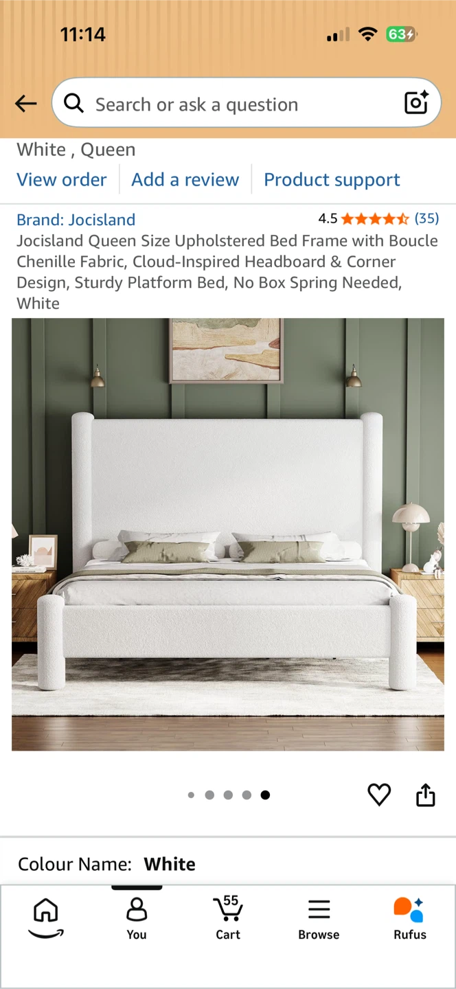 NEVER BEEN OPENED. Jocisland Queen Size Upholstered Bed Frame