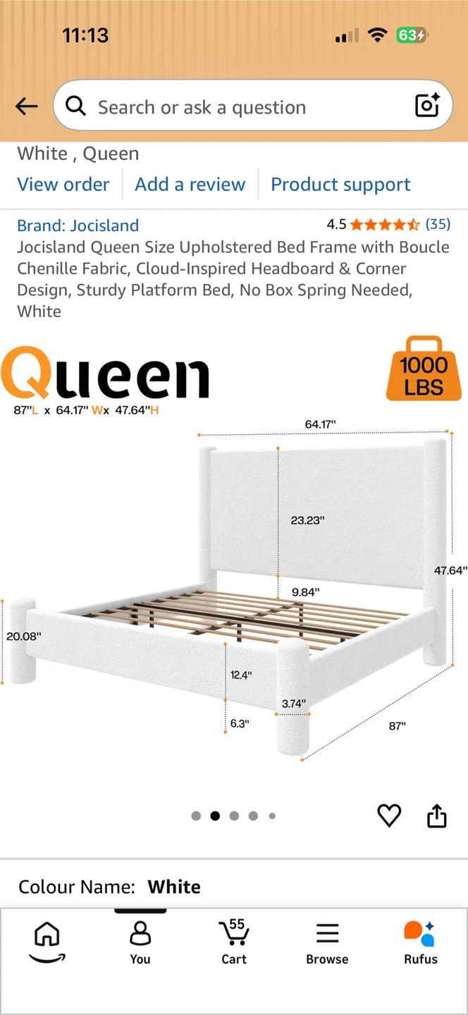 NEVER BEEN OPENED. Jocisland Queen Size Upholstered Bed Frame - photo 4