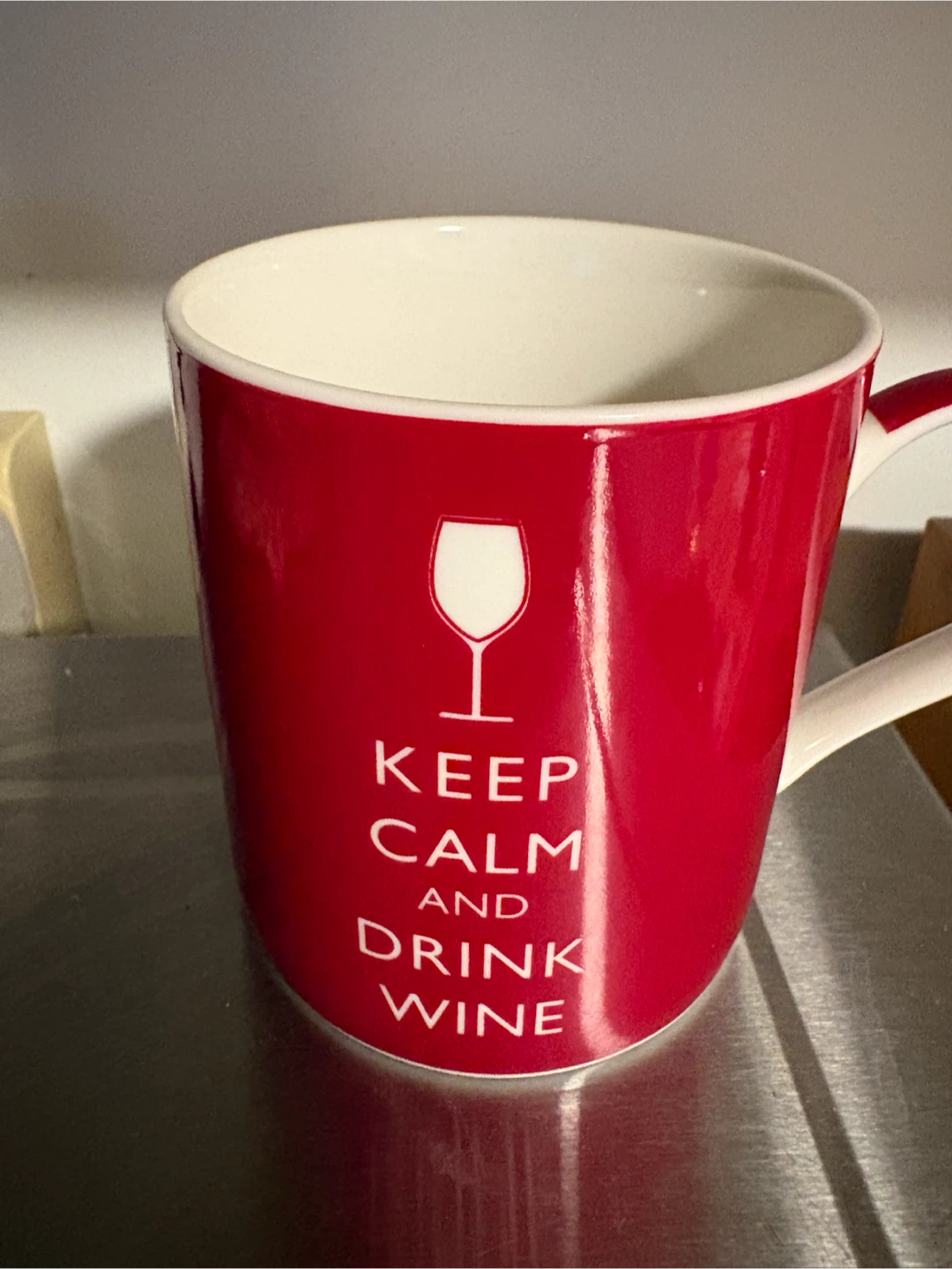 Keep Calm and Drink Wine ceramic mug