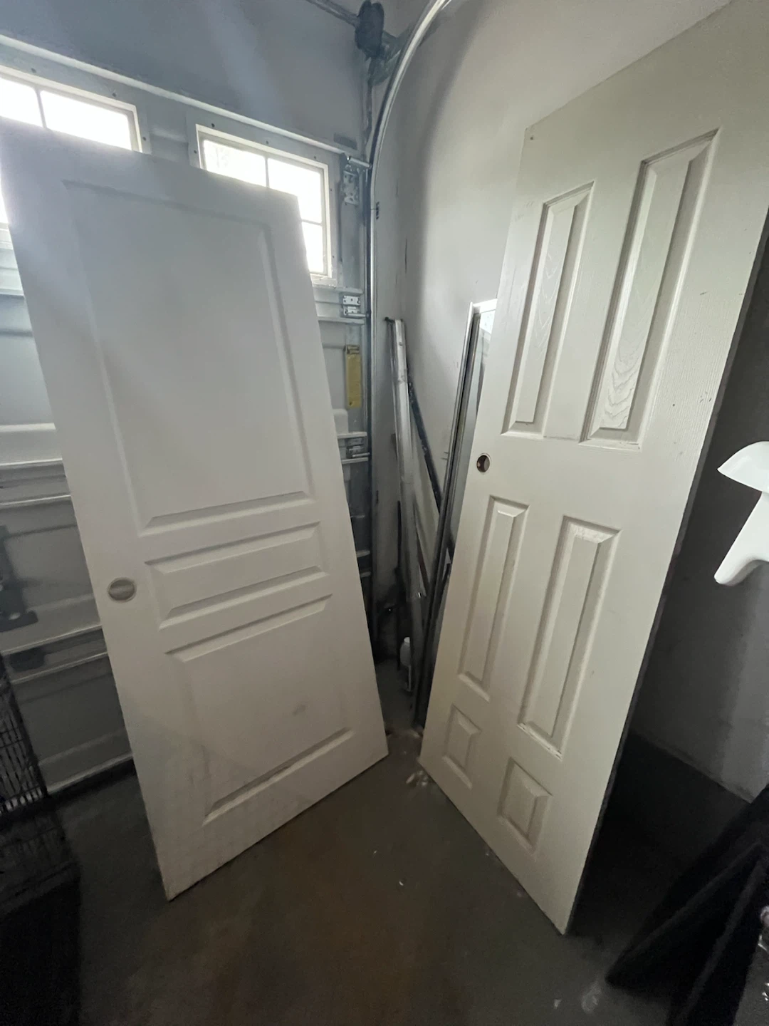 Two Interior White Doors