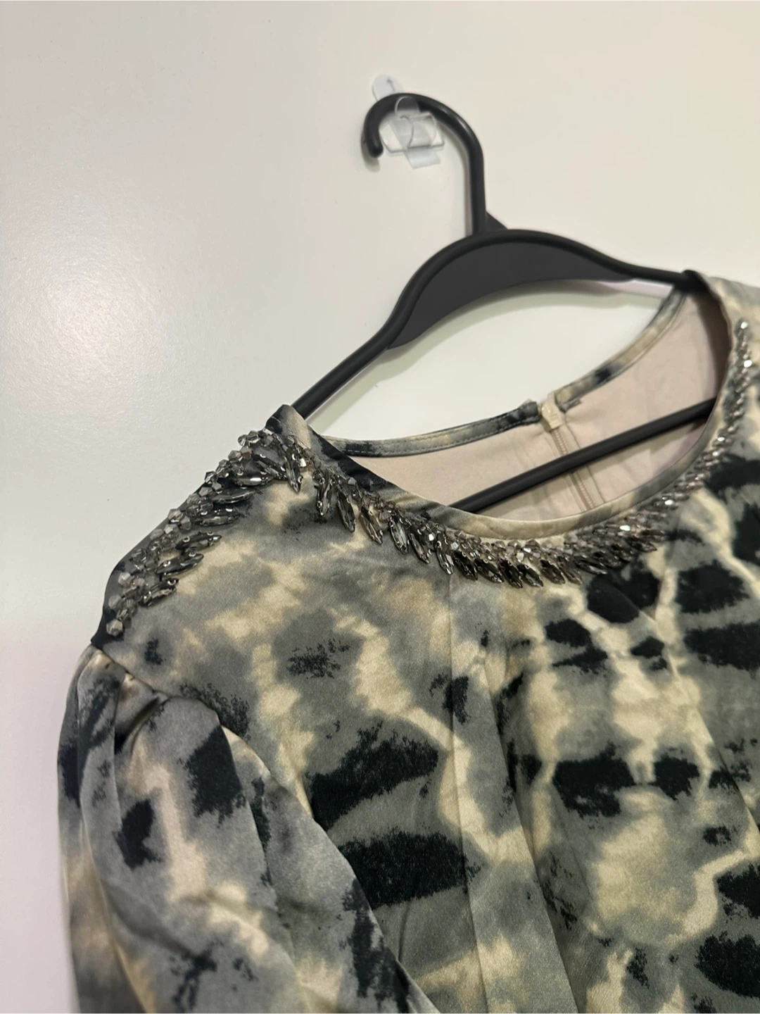 Tie-dye long sleeve blouse with beaded embellishment - photo 2