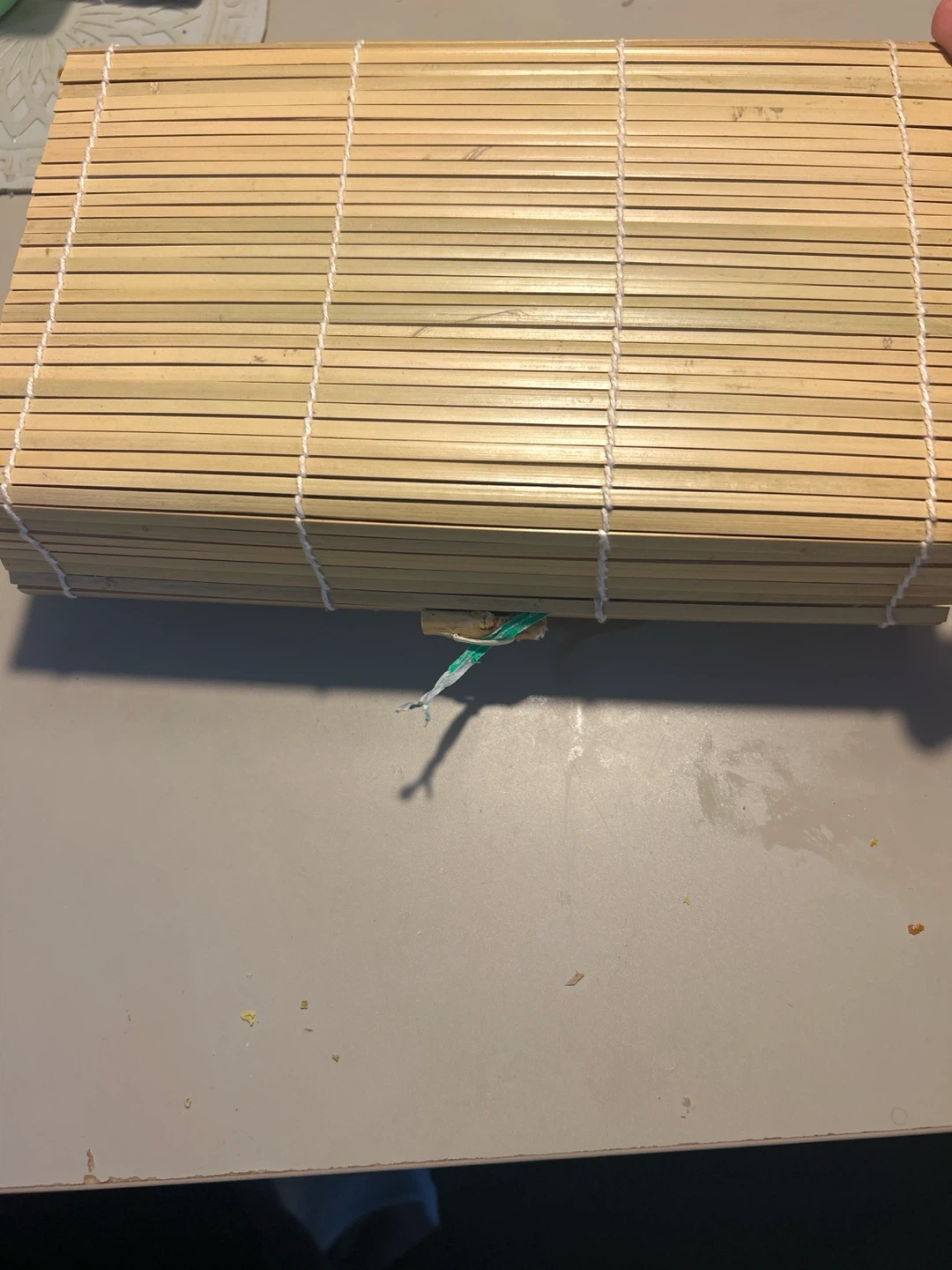 Bamboo storage box with roll-up lid - photo 3