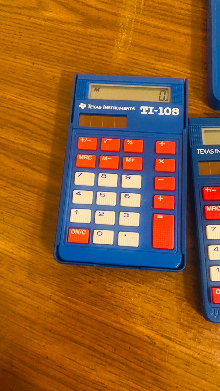 3 Texas Instruments solar powered calculators - photo 3