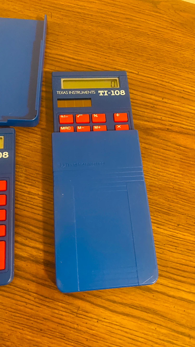 3 Texas Instruments solar powered calculators - photo 5