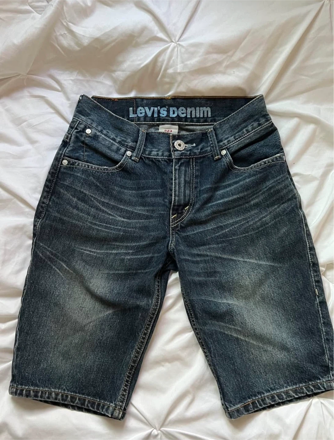 Levi’s 523 straight denim shorts