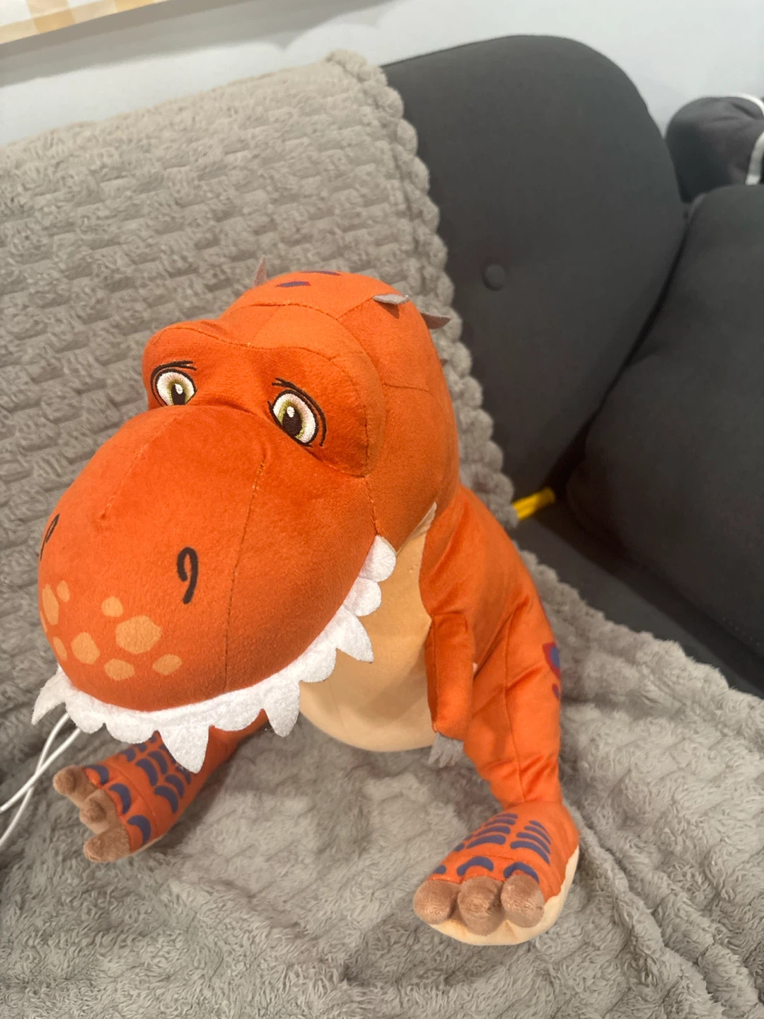 Orange Dinosaur Plush Toy